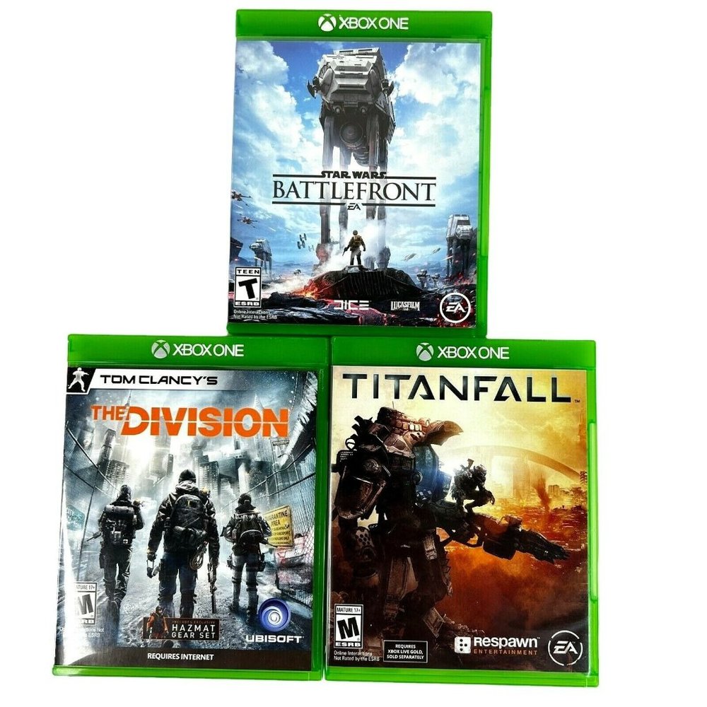 3 Xbox One Video Games The Division Star Wars Battlefront Titanfall Complete